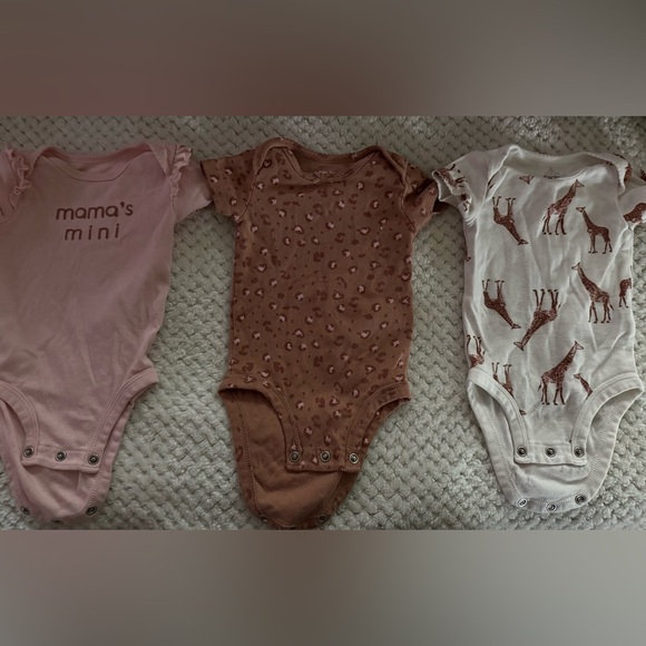 Carter's Pink and Brown Bodysuit Set - Picture 1 of 4